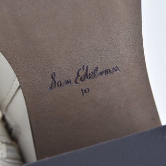 Sam Edelman Wells Zip-Up Block Heel Fashion Boots, Modern Ivory, Women's Size 10 - Picture 14 of 16